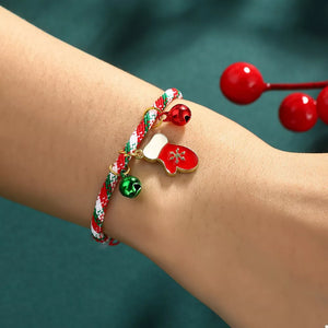 Style B bracelet with tie and striped