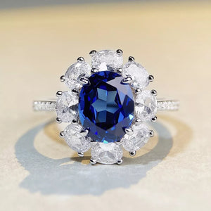 925 sterling silver, Growing high-carbon diamonds Care instructions: Avoid weari ring in Royal Blue with n/a silhouette