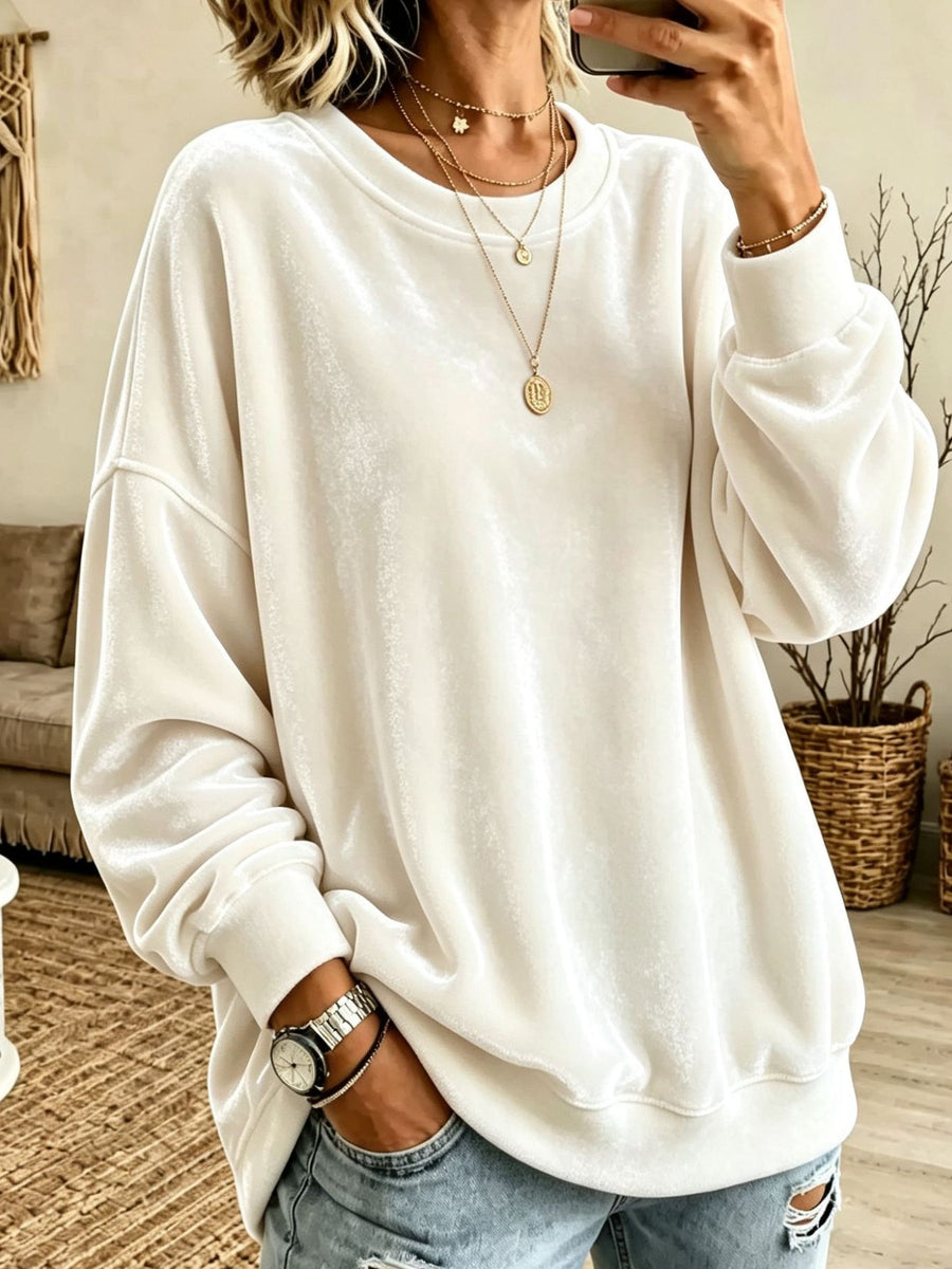 Dark Green sweatshirt with plus-size and long sleeve
