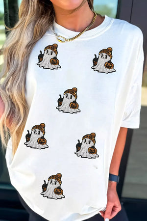 casual t-shirt in silver with crew neck