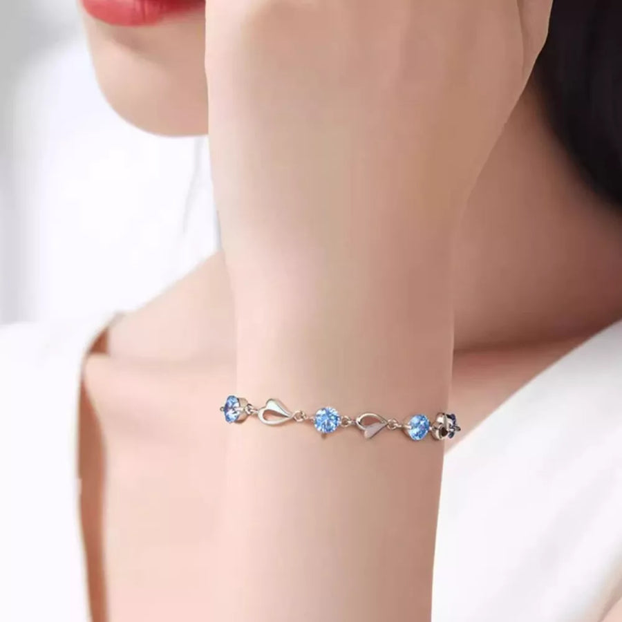 Silver with 0.3 Carat Moissanite 925 Sterling Silver Bracelet