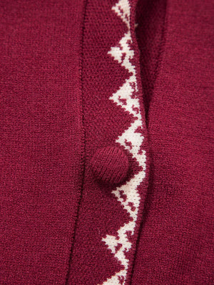 cardigan in Burgundy
