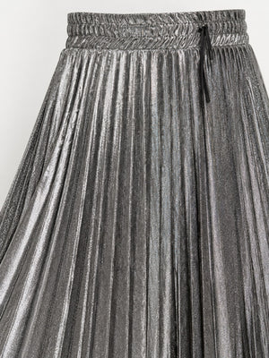 maxi skirt in Sapphire Blue with pleated and maxi