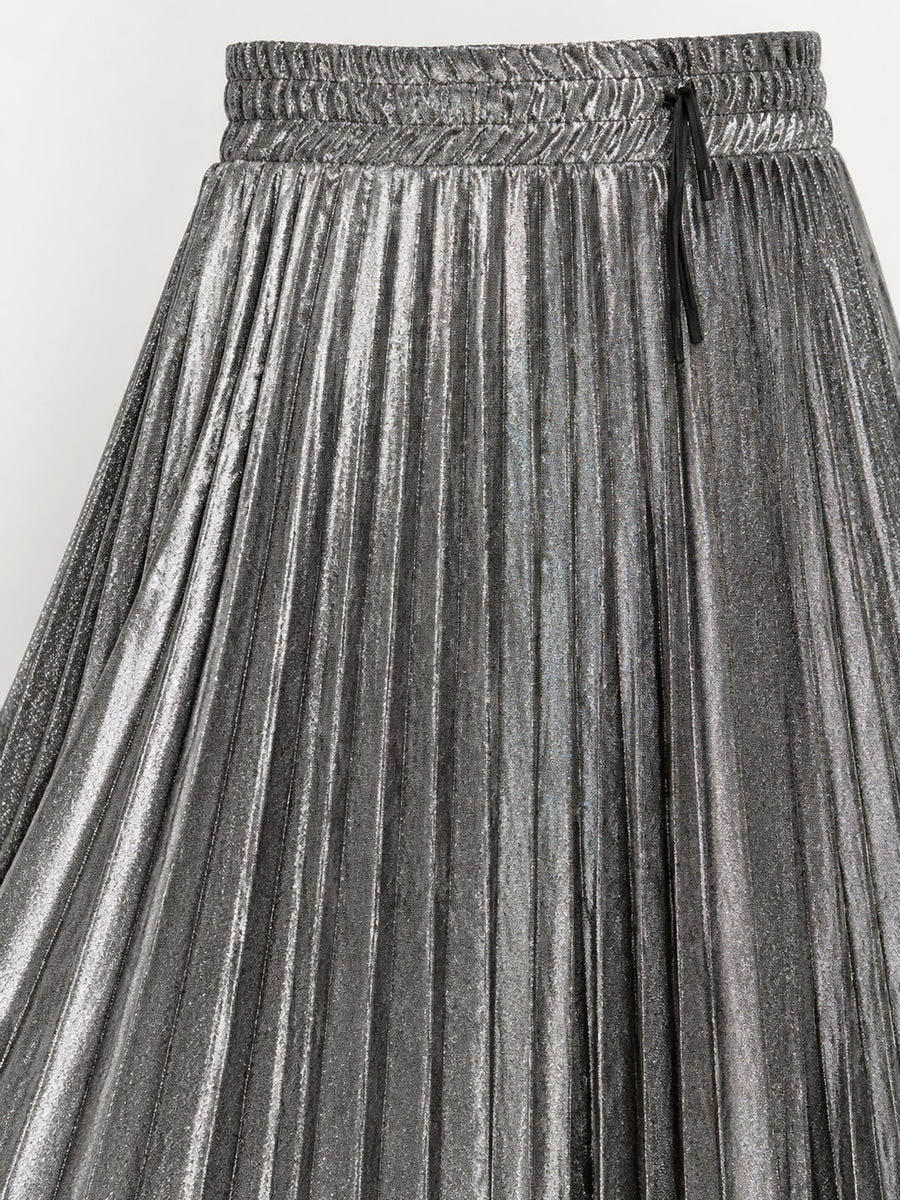 maxi skirt in Sapphire Blue with pleated and maxi