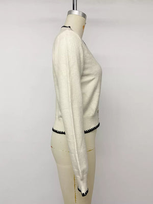 black regular cardigan with v-neck