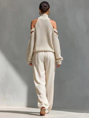 100% polyester Care instructions: Machine wash cold pullover sweater in Beige with relaxed silhouette