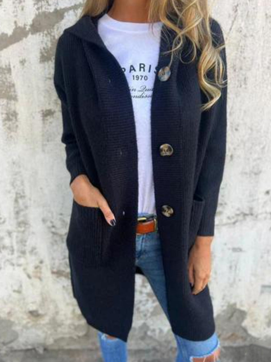 100% polyester Care instructions: Machine wash cold cardigan in Dark Green with relaxed silhouette