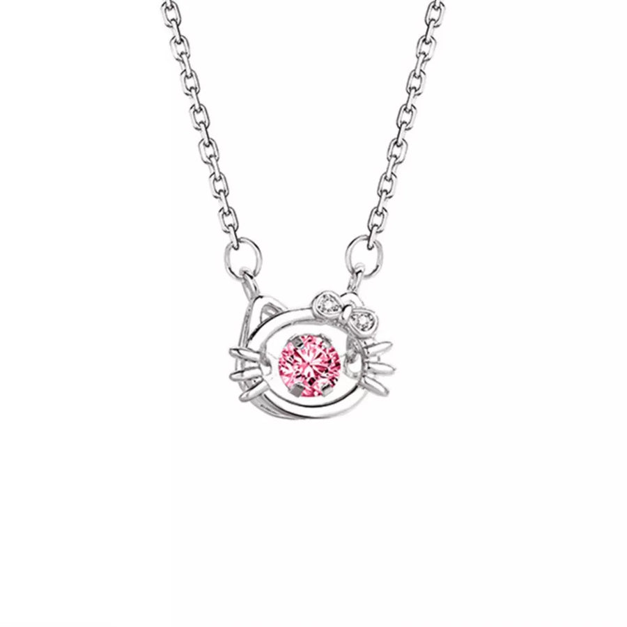romantic necklace in pink with not applicable