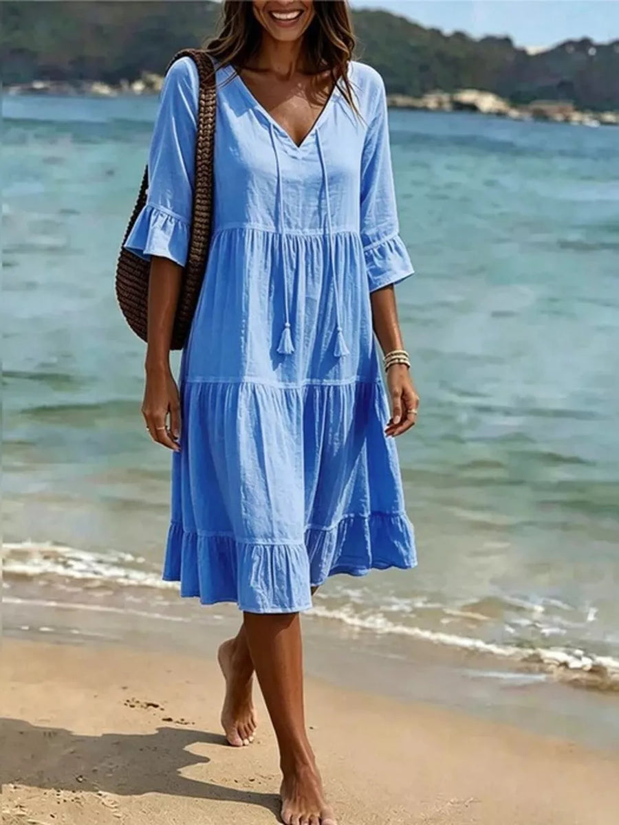 white midi dress