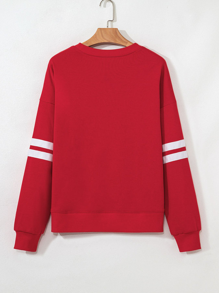 white oversized sweatshirt with crew neck