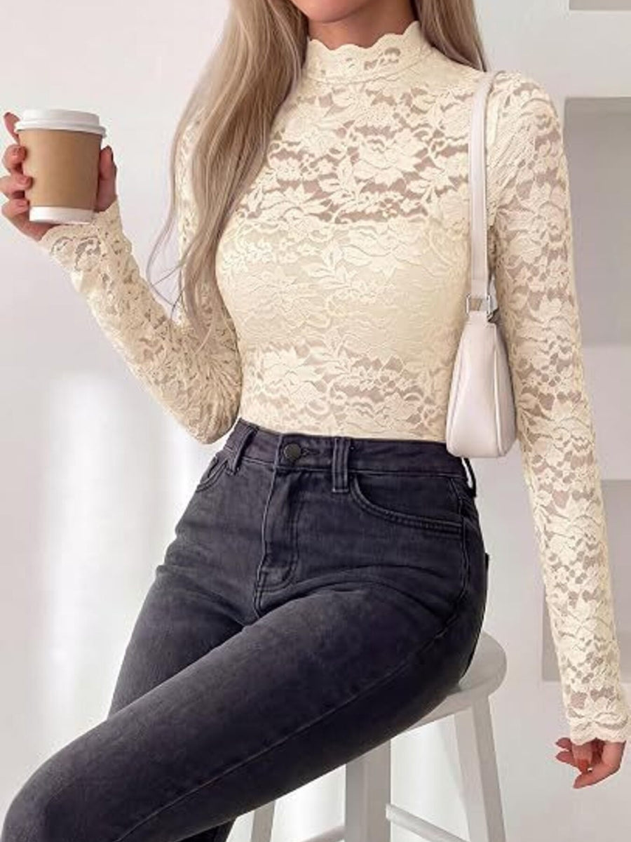 95% polyester, 5% elastane Care instructions: Machine wash cold blouse in Burgundy with fitted silhouette