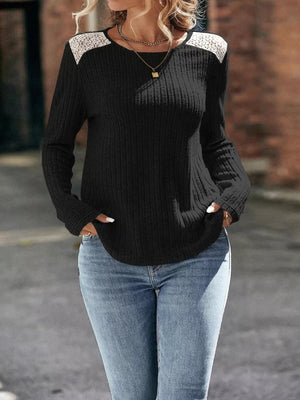 blouse featuring ribbed in mauve with 100% polyester Care instructions: Machine wash cold texture