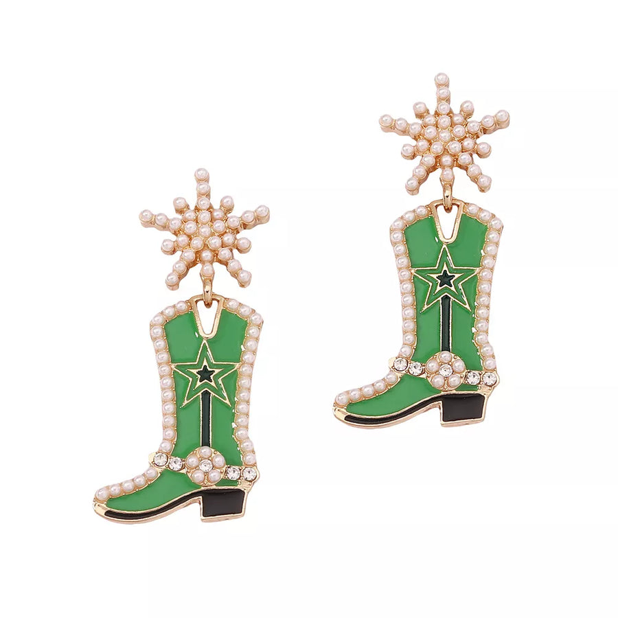 earrings in Milky White with dangle and dangle