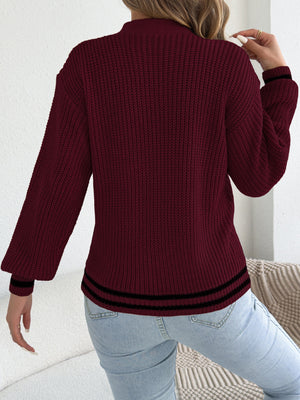 Camel pullover sweater with pullover and cable knit
