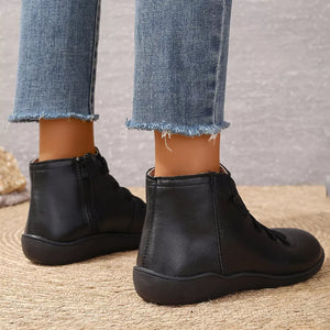 PU Leather, Rubber Imported Size & ankle boots in Blue with regular silhouette