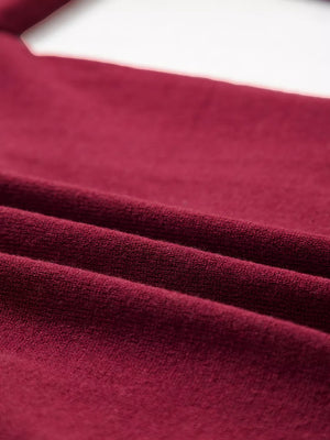 cardigan in Burgundy with collared and long sleeve