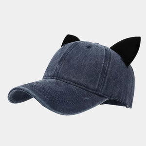 cotton Imported Size & cap in Navy Blue with fitted silhouette