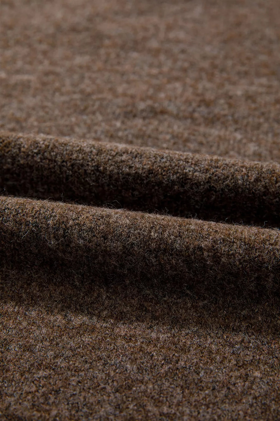 chocolate brown regular mock neck sweater with mock neck