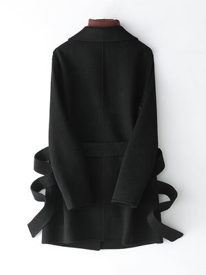 95& wool coat in CAMEL with regular silhouette