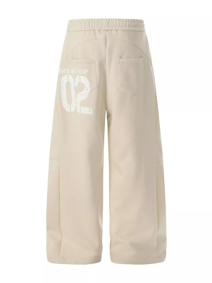 sweatpants in Blue with drawstring waist and full-length