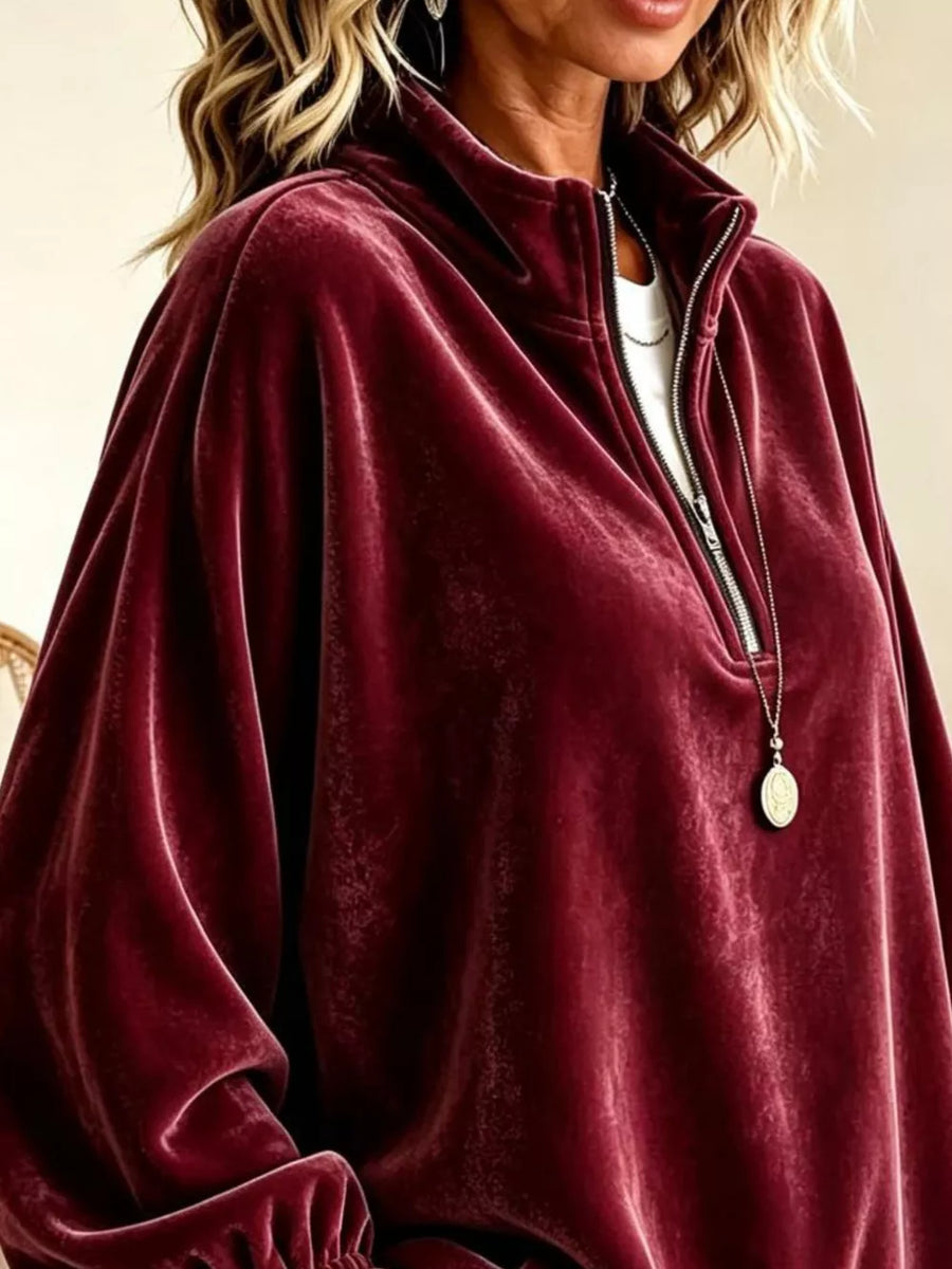 100% polyester Care instructions: Machine wash cold sweatshirt in Fuchsia Pink with relaxed silhouette