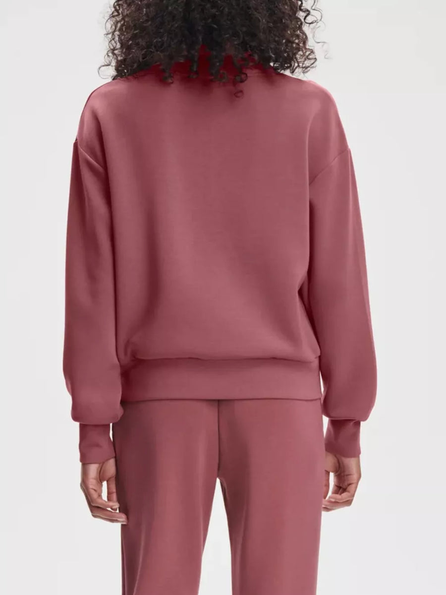 oatmeal sweatshirt and wide-leg pants set