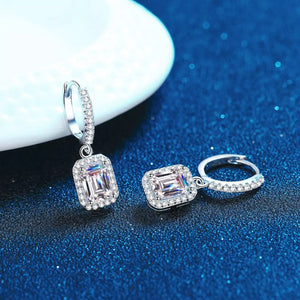 earrings in silver featuring drop design and drop fit