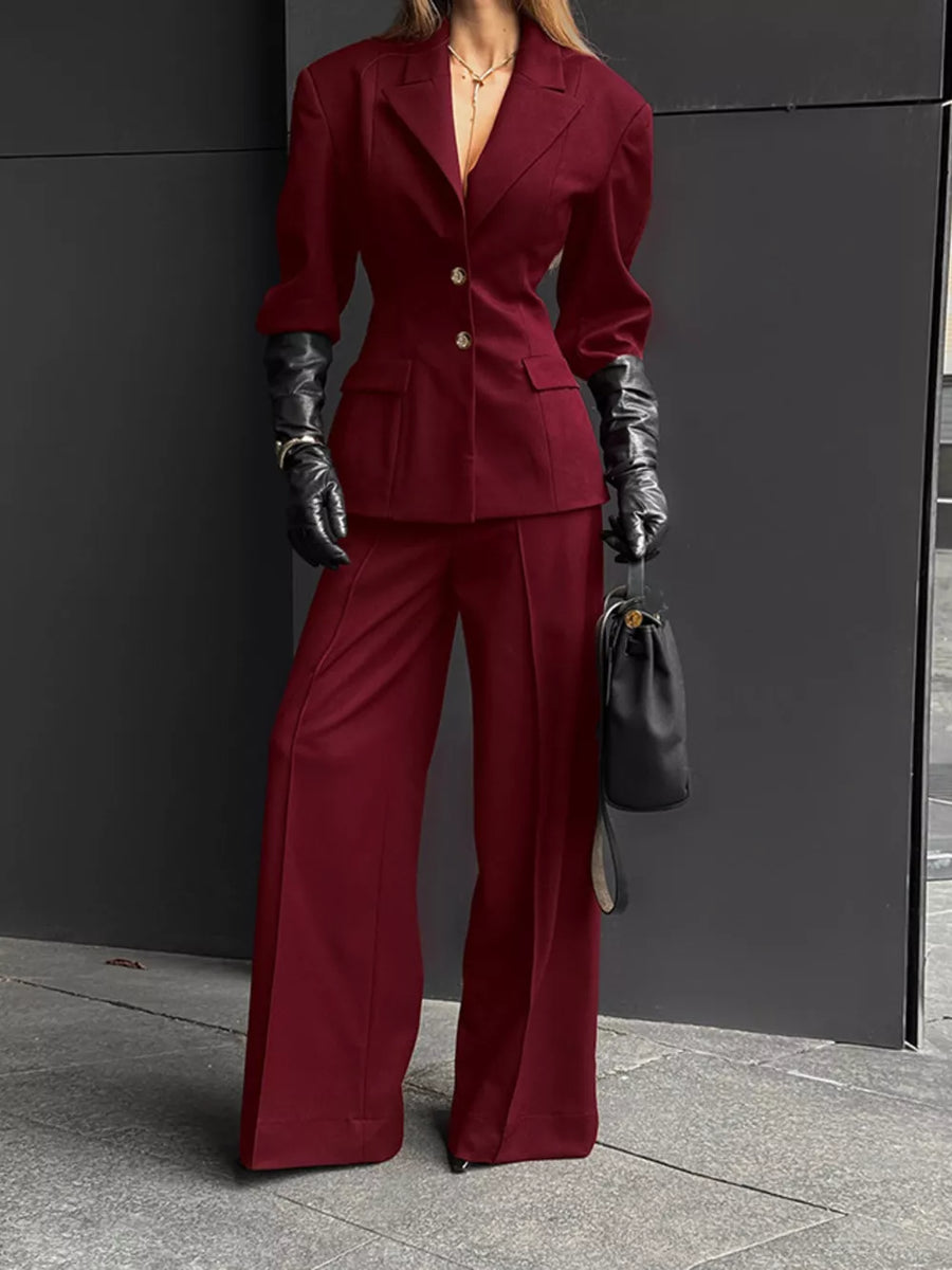 Wine Red with Two-Piece Sets 6