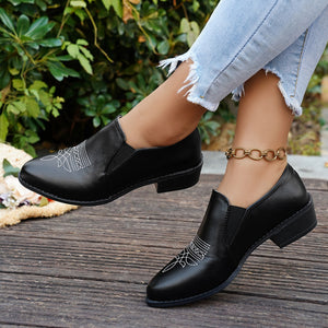 loafers featuring embroidered in white with PU Leather,Rubber Imported Size & texture