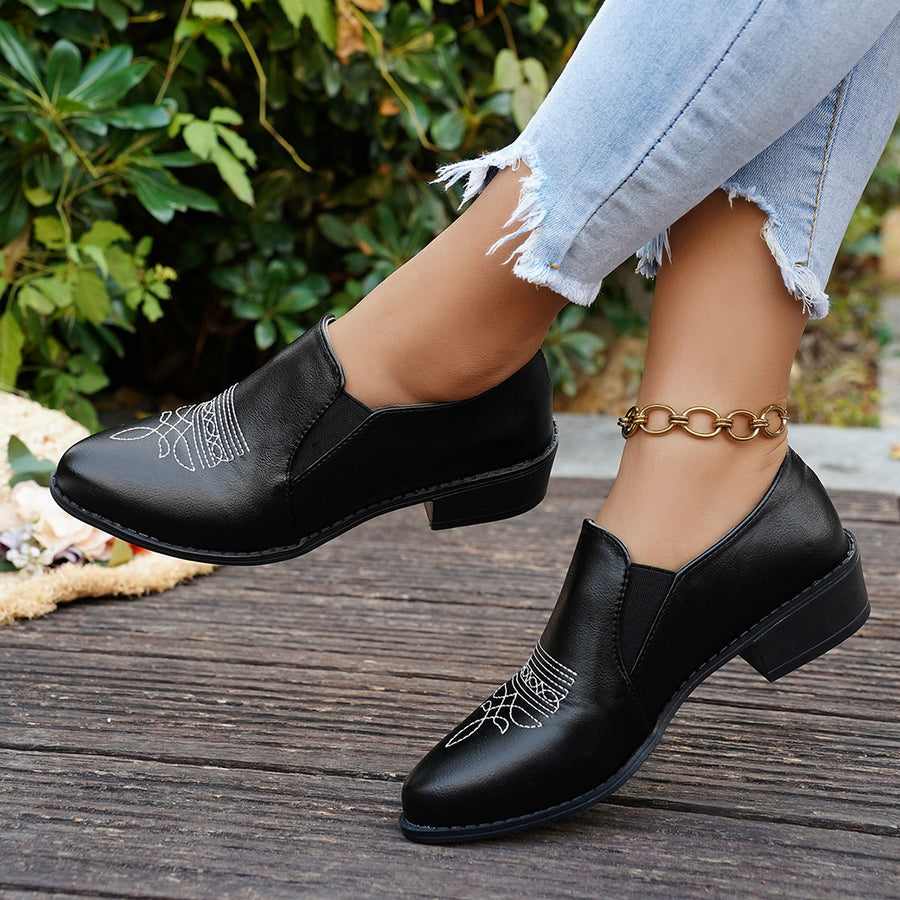 loafers featuring embroidered in white with PU Leather,Rubber Imported Size & texture