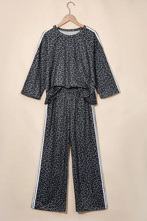 95% polyester, 5% elastane Care instructions: Machine wash cold lounge set in white with relaxed silhouette