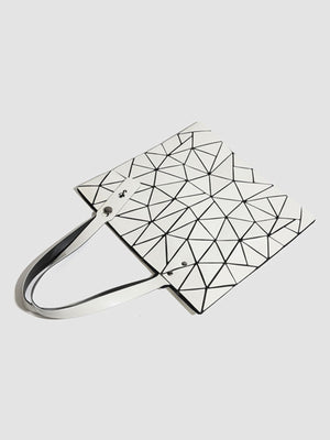 Milk Tea Color handbag with snap and geometric