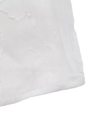 button-down shirt featuring butterfly-print in White with 100% polyester Care instructions: Machine wash cold texture