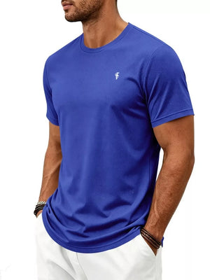 Deep Gray Men's Classic Fit Crew Neck T-shirt Plus Size