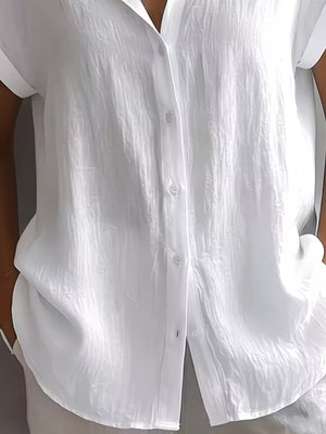 classic button-down shirt in Navy Blue with collared