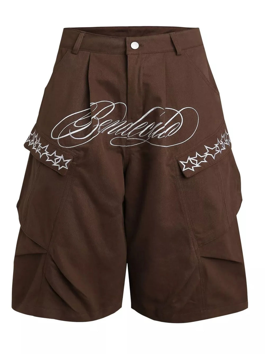 Men's Embroidered Cargo Capris option 8