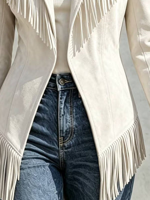 western jacket in White with notch lapel