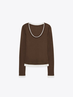 classic t-shirt in Dark Gray with square neck