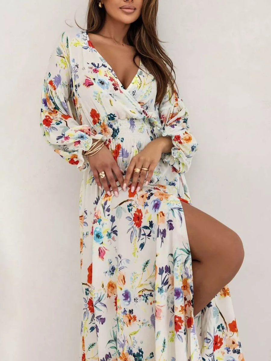 maxi dress featuring floral in Mustard with 95% polyester, 5% spandex Care instructions: Machine wash cold texture