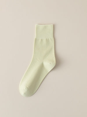 socks in Yellow with elastic cuff and ankle-length