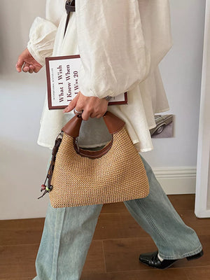 Woven Straw Crossbody Bag option 5