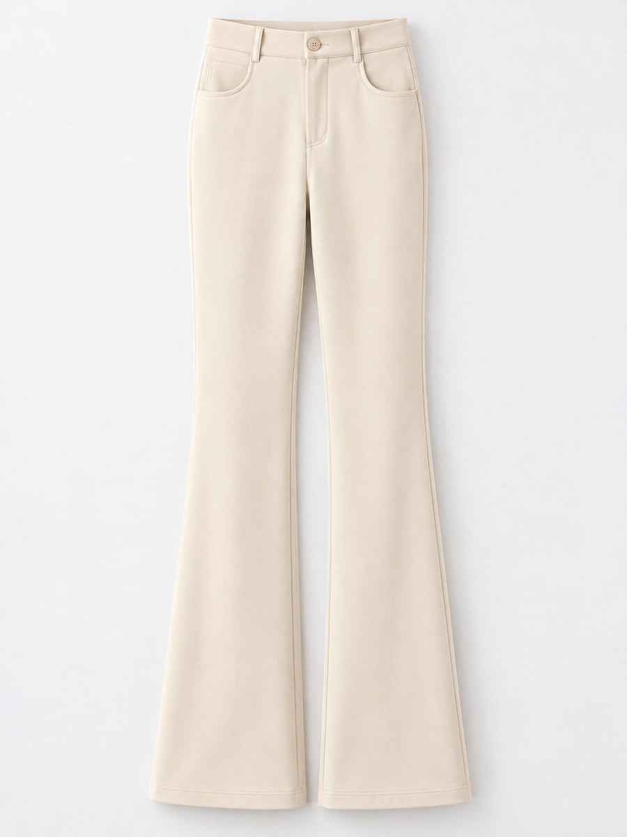 Black-Regular with trousers with high-waisted 35
