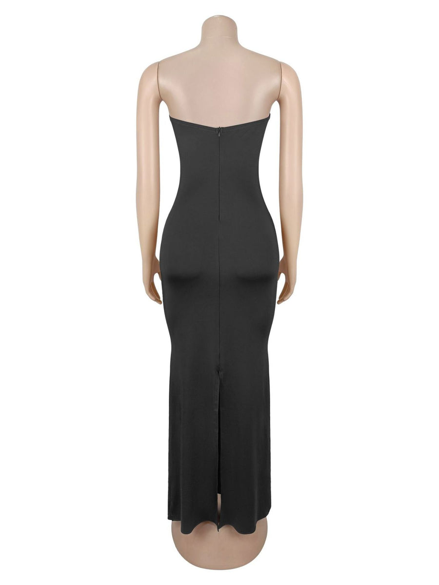 black maxi dress