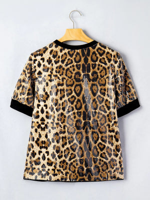 tan regular t-shirt with crew neck