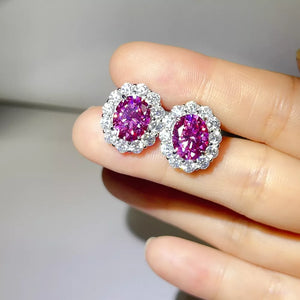glam earrings in silver with not applicable