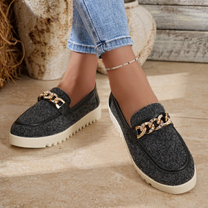 black loafers