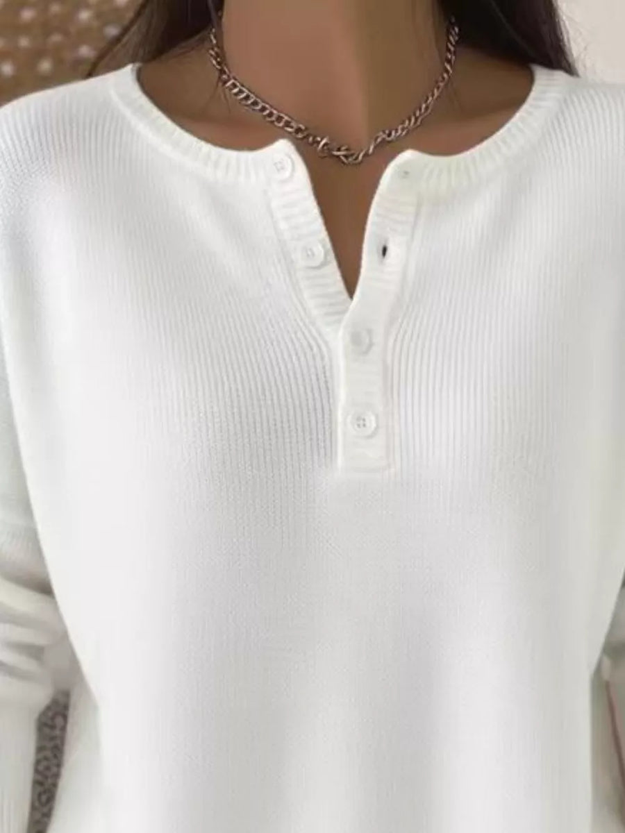 100% polyester Care instructions: Machine wash cold pullover sweater in Pink with relaxed silhouette