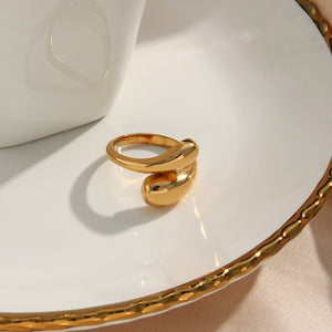 Gold with ring with 18K gold-plated 6