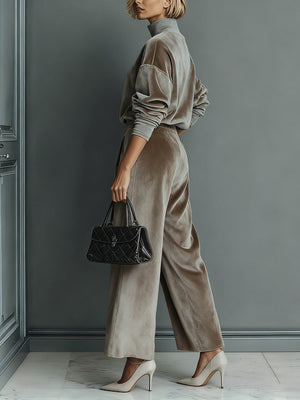 100% polyester Care instructions: Machine wash cold matching set in Black with relaxed silhouette