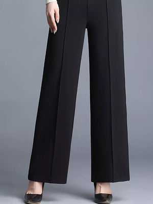 classic wide-leg pants in White with N/A